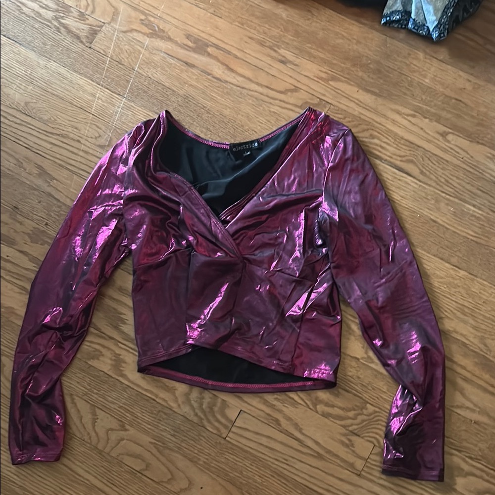Electric Family Metallic Pink Top